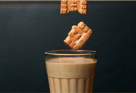 India Chai and biscuit